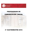 Profesorado de Comunicación Social (28/07/2016)