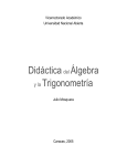 Didáctica del Álgebra y de la Trigonometría