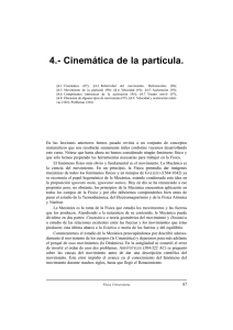 4.- Cinemática de la partícula.