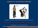 conoce tu telescopio ii - Observatorio Astronómico de Guirguillano