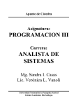 programacion iii analista de sistemas
