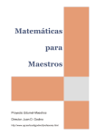 Matemáticas para Maestros