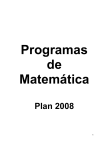 Plan 2008 - Departamento de Matemática