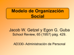 Getzels y Guba: Modelo de Organización Social