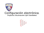 Configuración electrónica. Profesora: Encarnación Cofré Santibañez