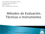 Metodos de Evaluacion Tecnicas e Instrumentos