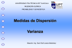 Medidas de Dispersión, varianza, desviación estandar, coeficiente