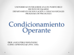 Condicionamiento Operante - Universidad Interamericana de Puerto