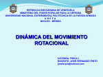dinámica de rotación - MSc. José Fernando Pinto Parra