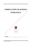 FORMULACION DE QUIMICA INORGANICA