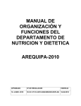 Departamento de Nutrición - Hospital Regional Honorio Delgado