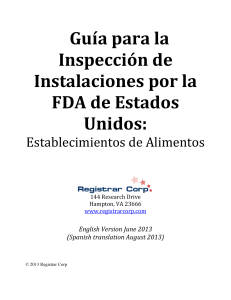 Guía para la Inspección de Instalaciones por la FDA de Estados