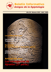 Boletín Informativo de Amigos de la Egiptología - BIAE XXII